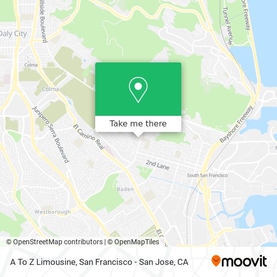 A To Z Limousine map