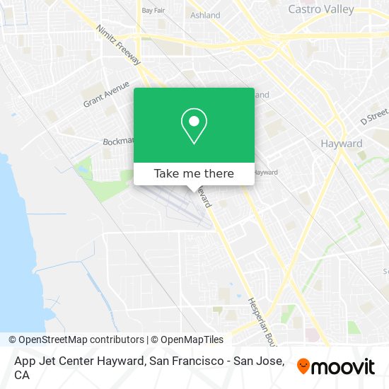 Mapa de App Jet Center Hayward