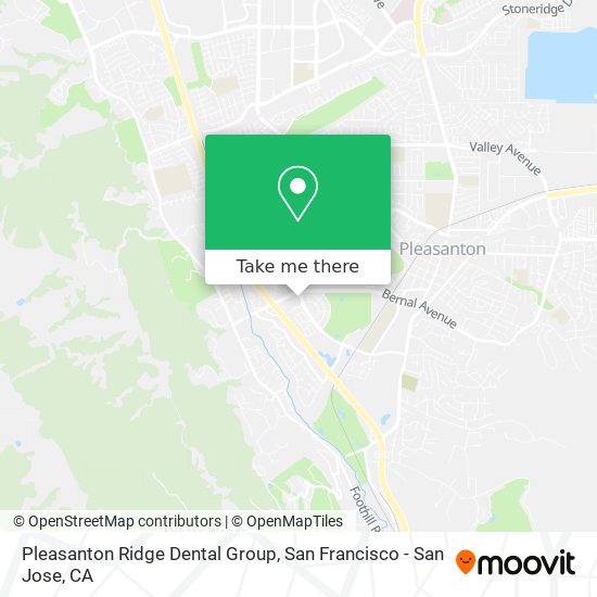 Mapa de Pleasanton Ridge Dental Group