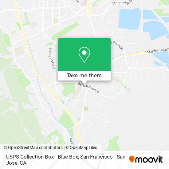 USPS Collection Box - Blue Box map