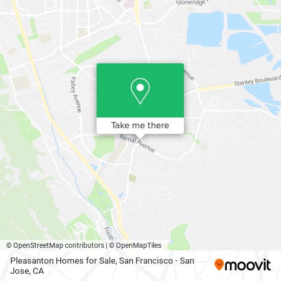 Pleasanton Homes for Sale map