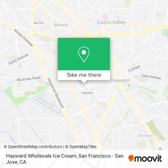 Hayward Wholesale Ice Cream map