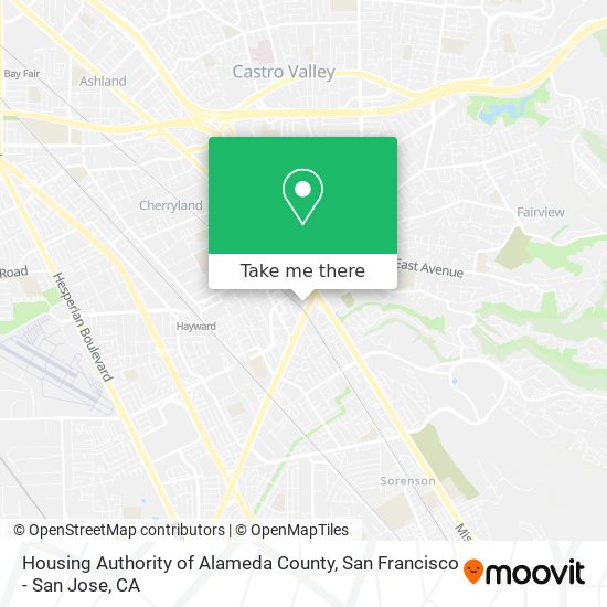 Housing Authority of Alameda County map