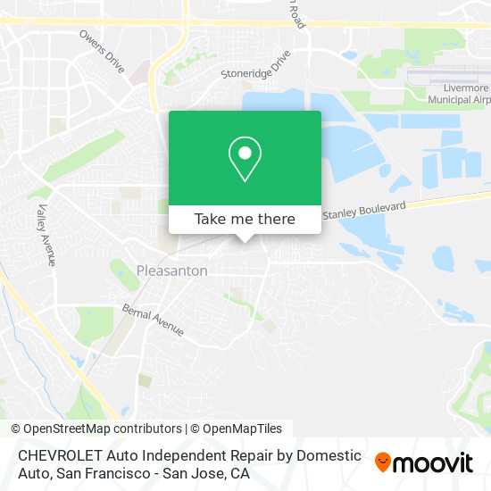 Mapa de CHEVROLET Auto Independent Repair by Domestic Auto