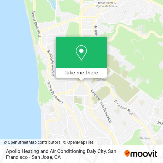 Apollo Heating and Air Conditioning Daly City map