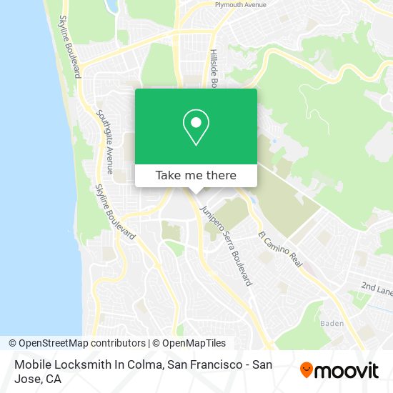 Mobile Locksmith In Colma map