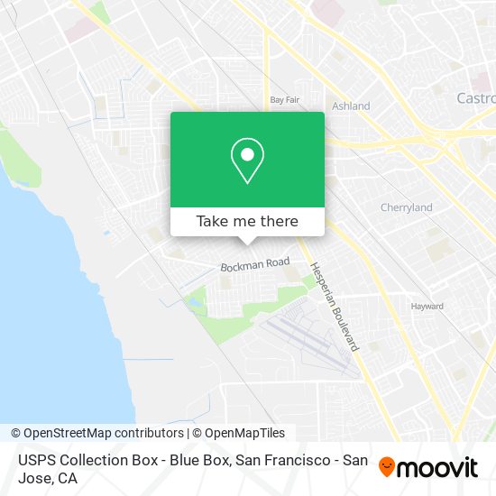 USPS Collection Box - Blue Box map