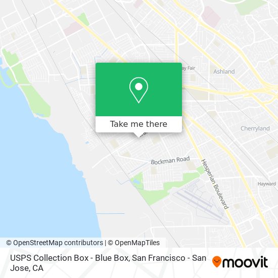 USPS Collection Box - Blue Box map