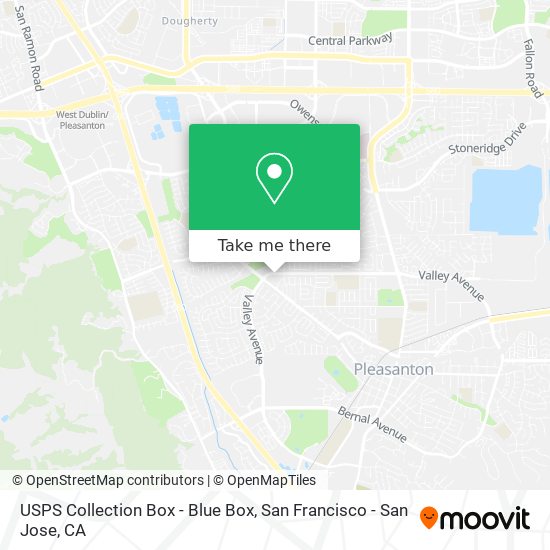 USPS Collection Box - Blue Box map