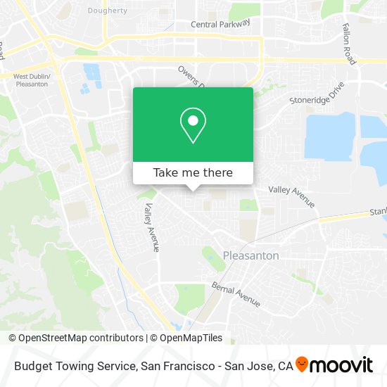 Mapa de Budget Towing Service