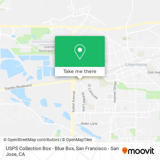 USPS Collection Box - Blue Box map