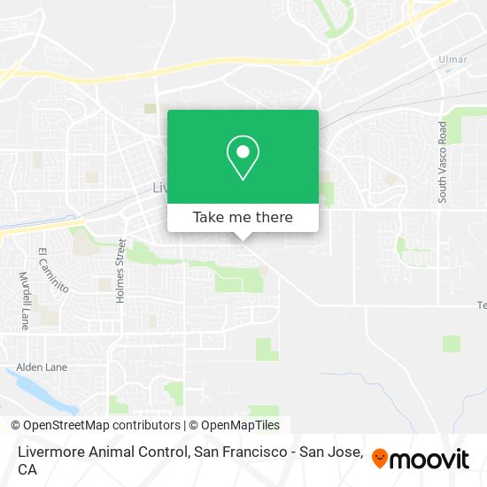 Livermore Animal Control map