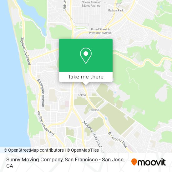 Sunny Moving Company map