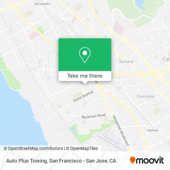 Auto Plus Towing map