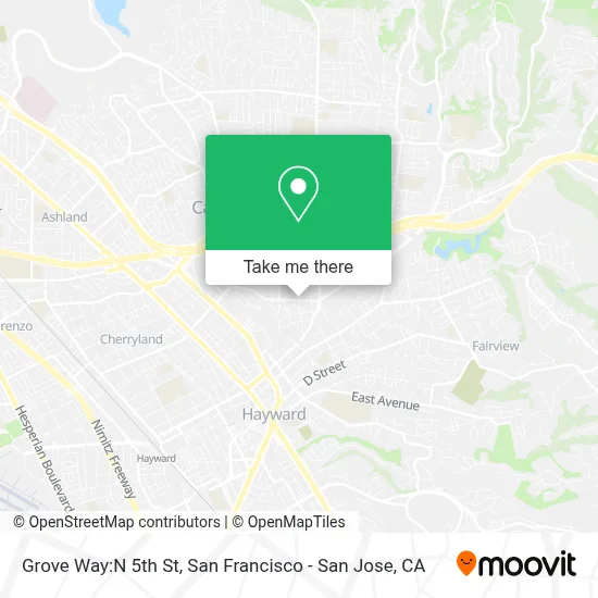 Grove Way:N 5th St map