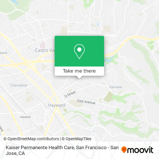 Mapa de Kaiser Permanente Health Care