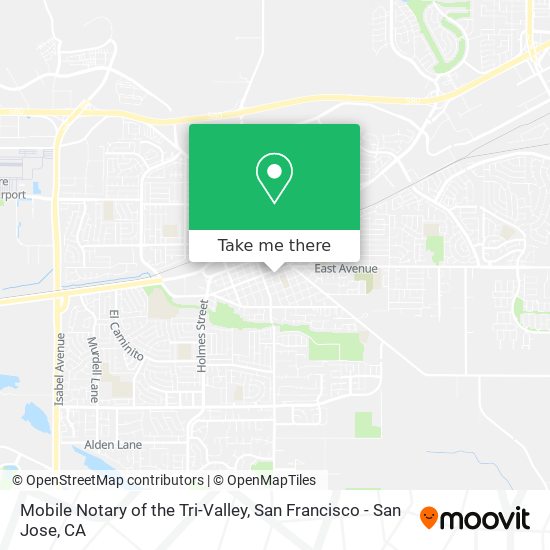 Mapa de Mobile Notary of the Tri-Valley