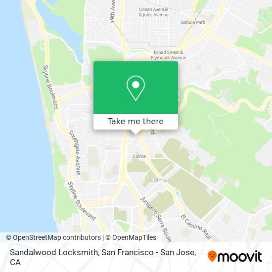 Mapa de Sandalwood Locksmith