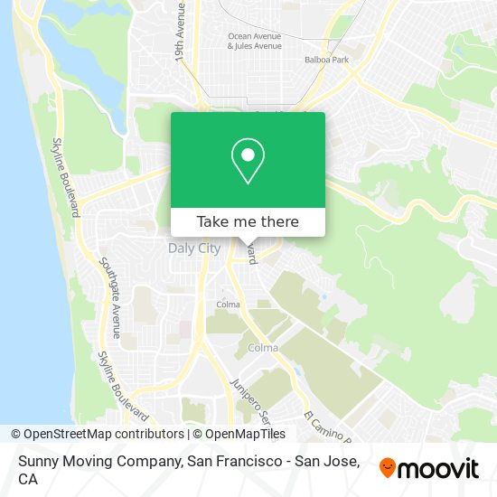 Sunny Moving Company map