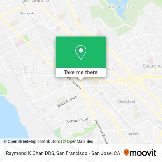 Raymond K Chan DDS map