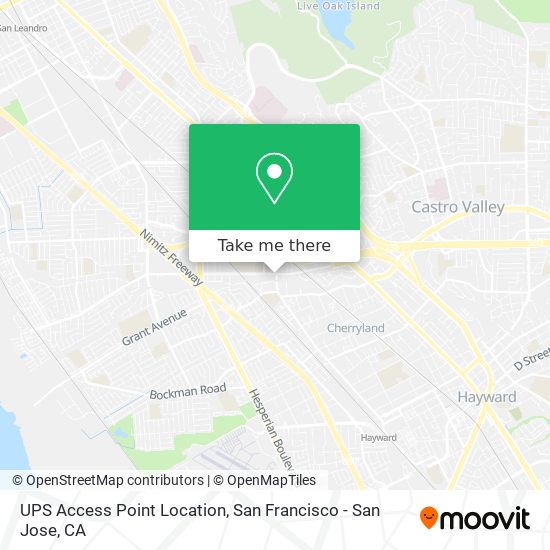 UPS Access Point Location map