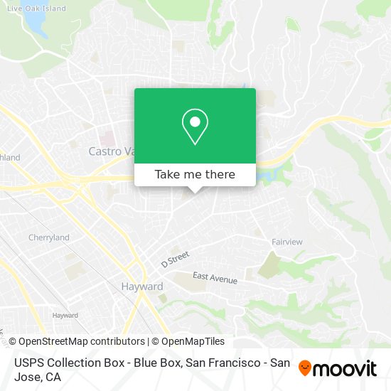 USPS Collection Box - Blue Box map