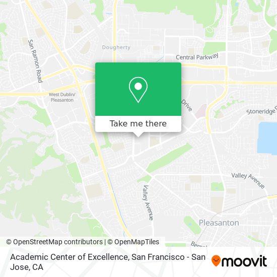 Academic Center of Excellence map