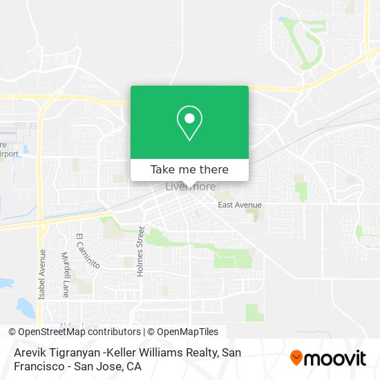 Mapa de Arevik Tigranyan -Keller Williams Realty