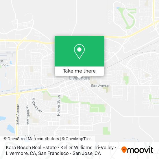 Mapa de Kara Bosch Real Estate - Keller Williams Tri-Valley - Livermore, CA
