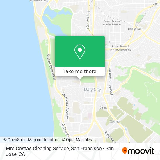 Mrs Costa's Cleaning Service map