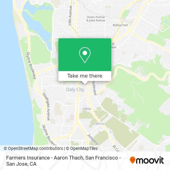 Farmers Insurance - Aaron Thach map