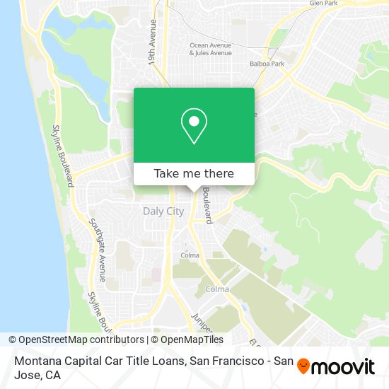 Mapa de Montana Capital Car Title Loans