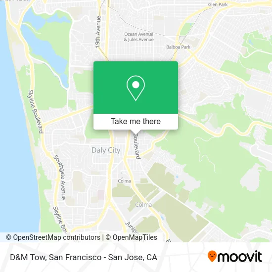Mapa de D&M Tow