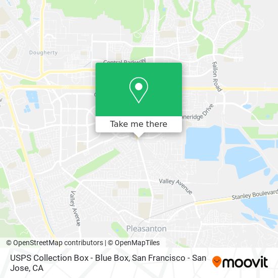 USPS Collection Box - Blue Box map