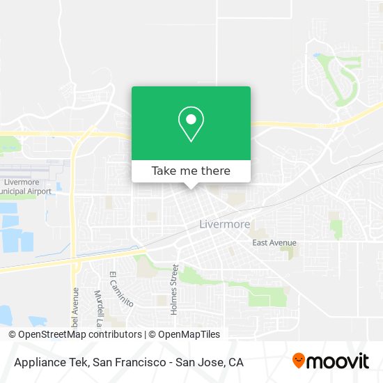 How to get to Appliance Tek in Livermore by Bus or Train?
