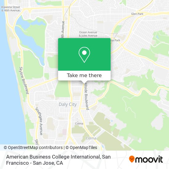 American Business College International map