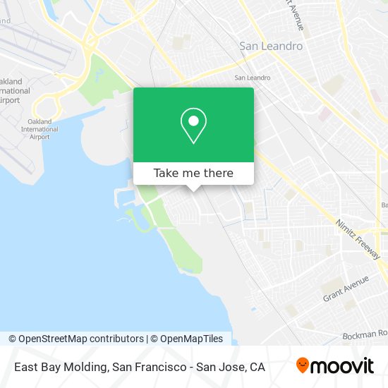 Mapa de East Bay Molding