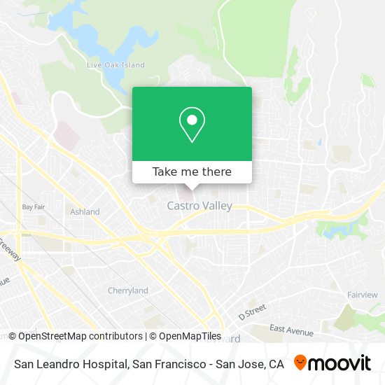 Mapa de San Leandro Hospital