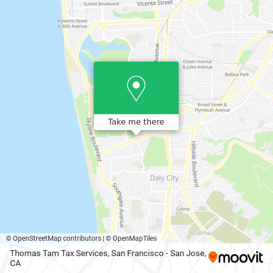 Thomas Tam Tax Services map