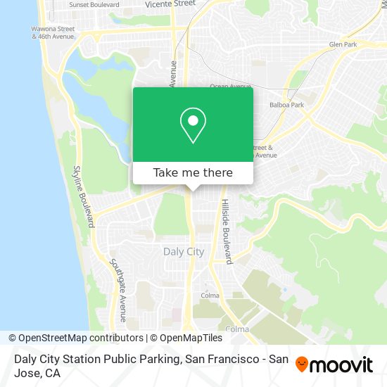Mapa de Daly City Station Public Parking