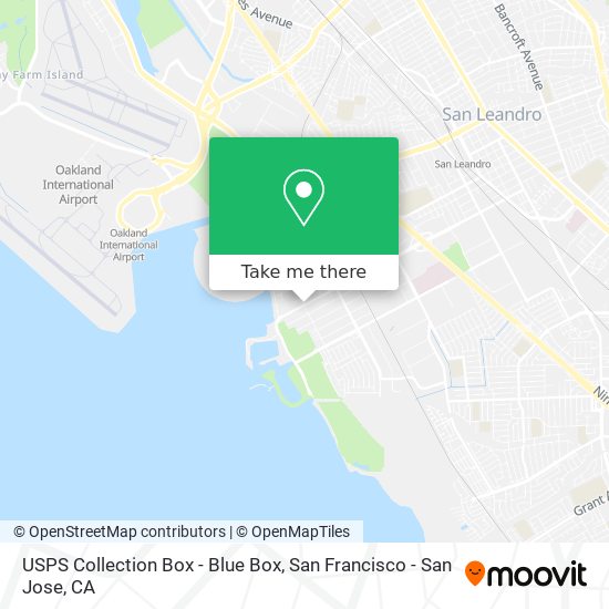 USPS Collection Box - Blue Box map