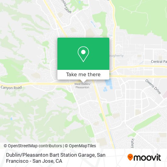 Dublin / Pleasanton Bart Station Garage map