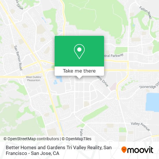 Better Homes and Gardens Tri Valley Reality map