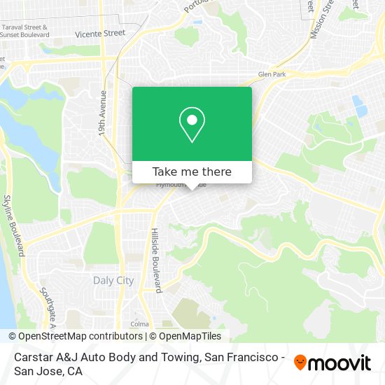Carstar A&J Auto Body and Towing map