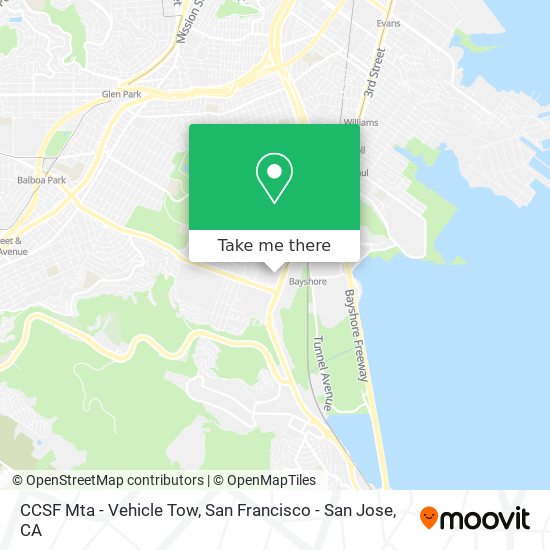 CCSF Mta - Vehicle Tow map