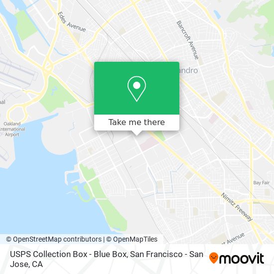 USPS Collection Box - Blue Box map