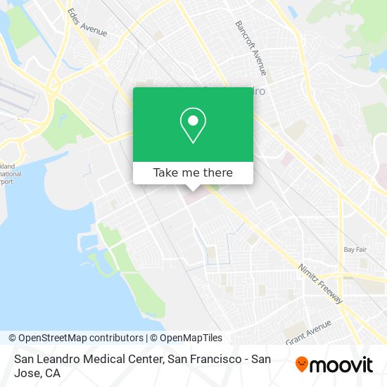 Mapa de San Leandro Medical Center