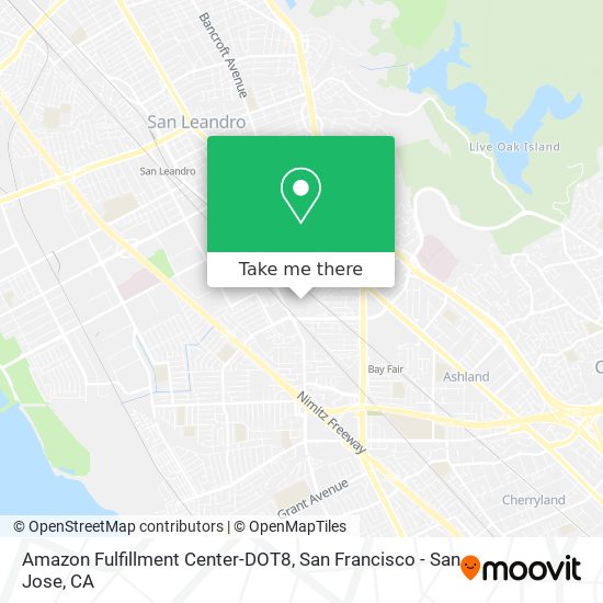 Mapa de Amazon Fulfillment Center-DOT8