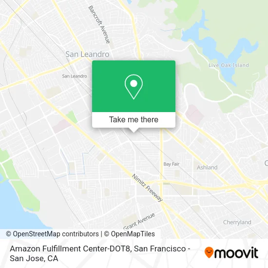 Amazon Fulfillment Center-DOT8 map
