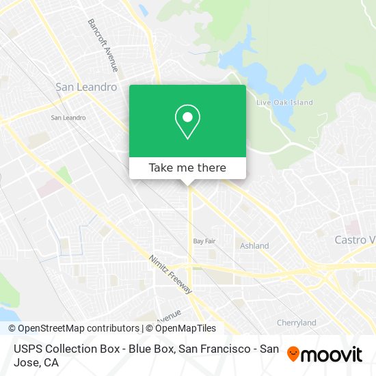 USPS Collection Box - Blue Box map